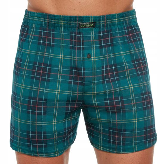 Трусы мужские семейные для больших мужчин Cornette Comfort 008/266, тёмно-зелёная геометрия