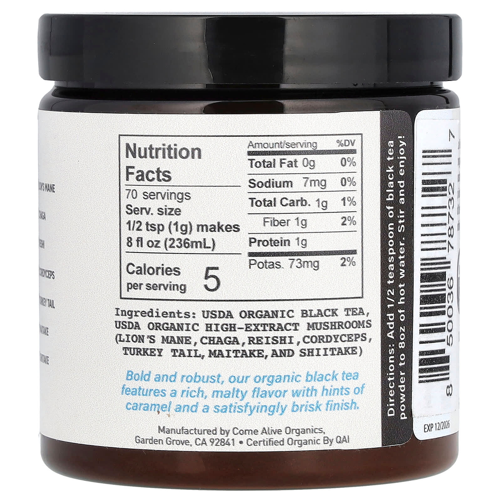 La Republica, растворимый черный чай с грибами, 70 г (2,5 унции)