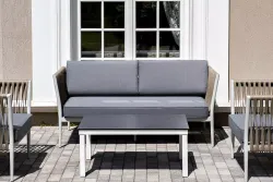 "Касабланка" лаунж-зона плетеная из роупа 4-местная, цвет серый