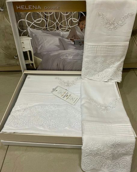 Постельное белье жаккард HELENA  белый MAISON D&#39;OR Турция