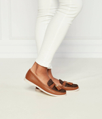 Кожаные мокасины Michael Kors - коричневый(40T4KRFP1B)