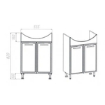 Тумба VIANT "Милан" Балтика 60 2 ств 315х555х820