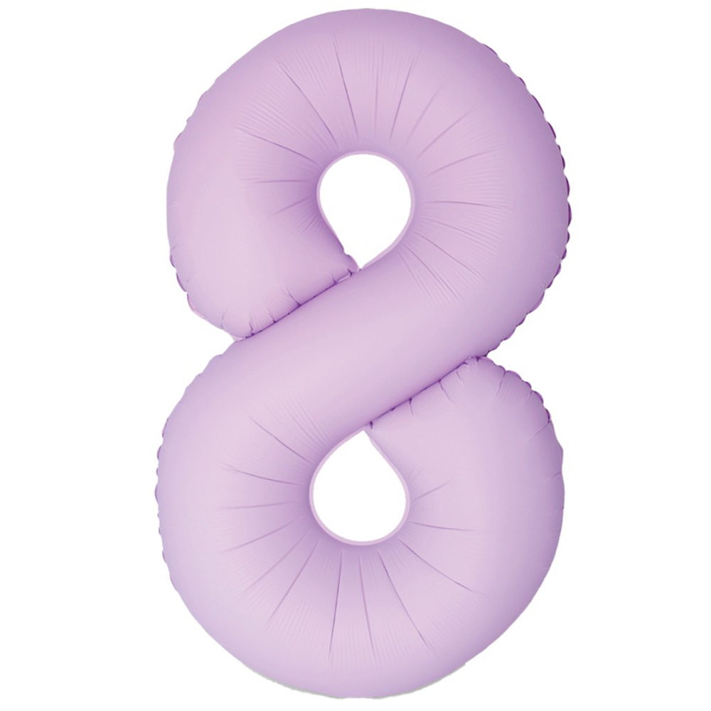 Шар фольгированный Цифра 8 101 см (Розовый)