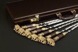 Подарочный набор шампуров в кейсе "Держава"