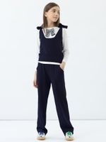 Брюки темно-синие для девочки арт. АТ691