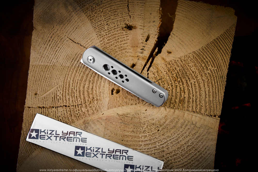 Складной нож Kizer Feist сталь CPM S35VN StoneWash рукоять Титан