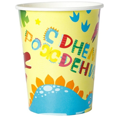 Стаканы бумажные «С Днем Рождения. Динозаврики», 250 мл, 6 шт