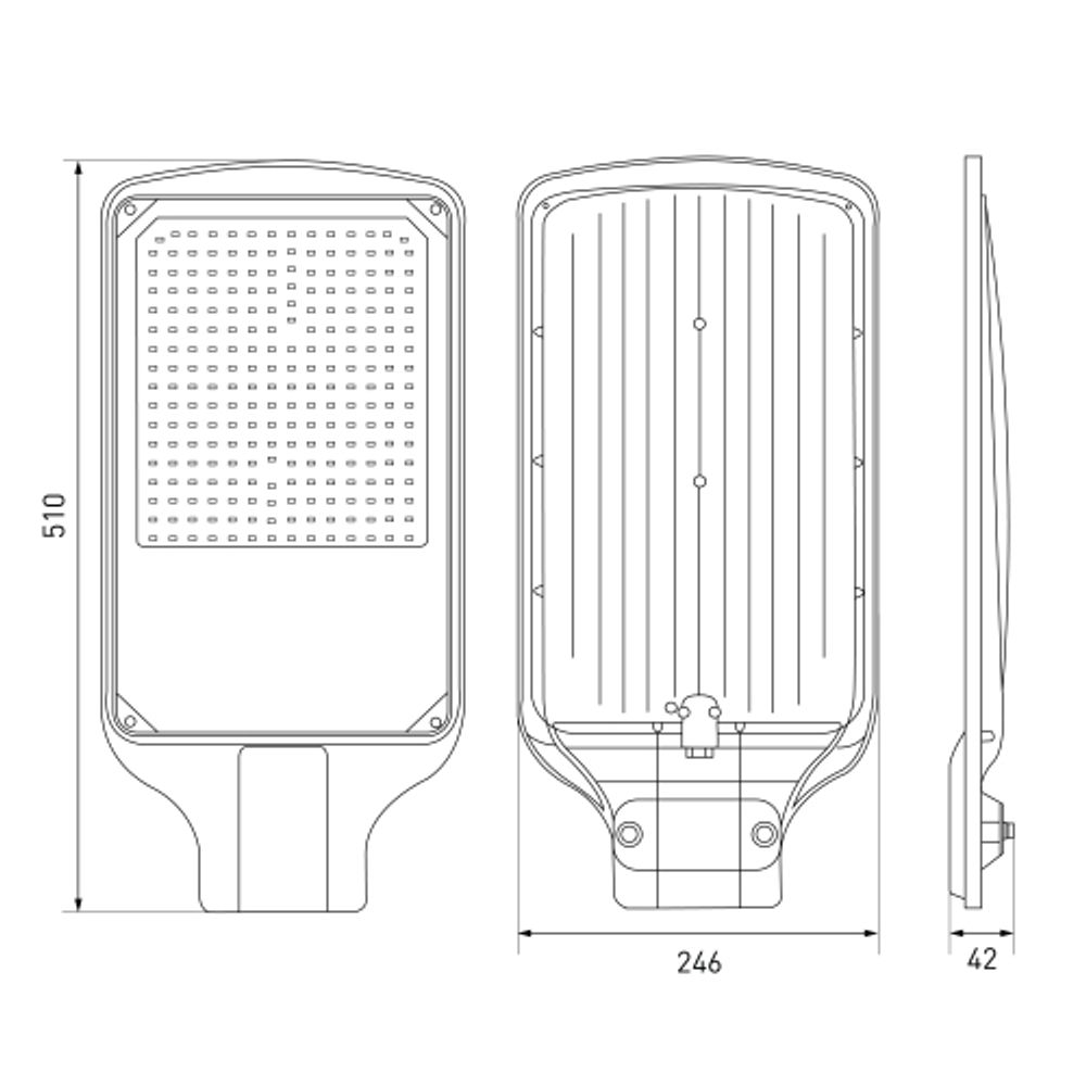 Светильник уличный светодиодный ЭРА SPP-504-0-50K-150 150Вт 5000К IP65 КСС Д | Уличные консольные светильники