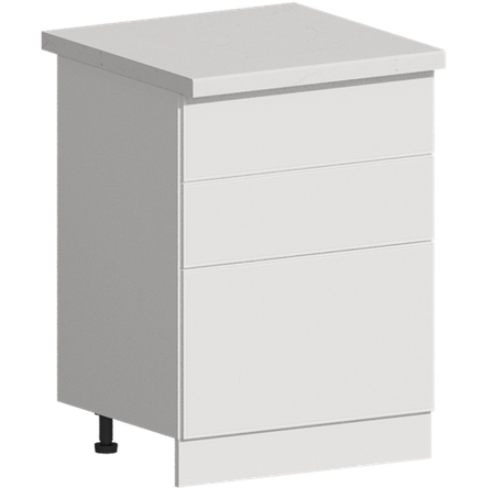 Кухня Модуль ШН3Я 600 Графит / Белый Софт