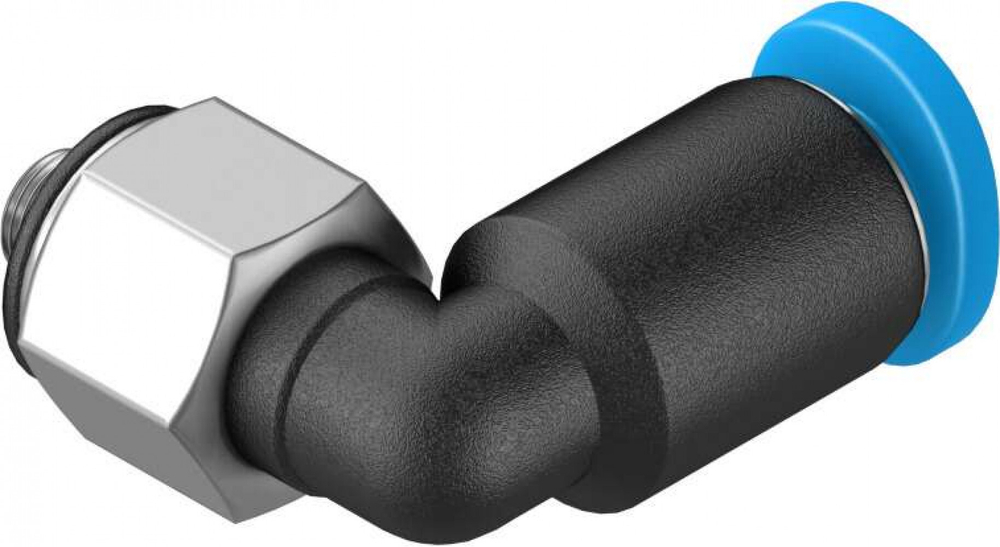 QSML-M3-4-100 Угловой штуцер с цанговым зажимом и резьбой