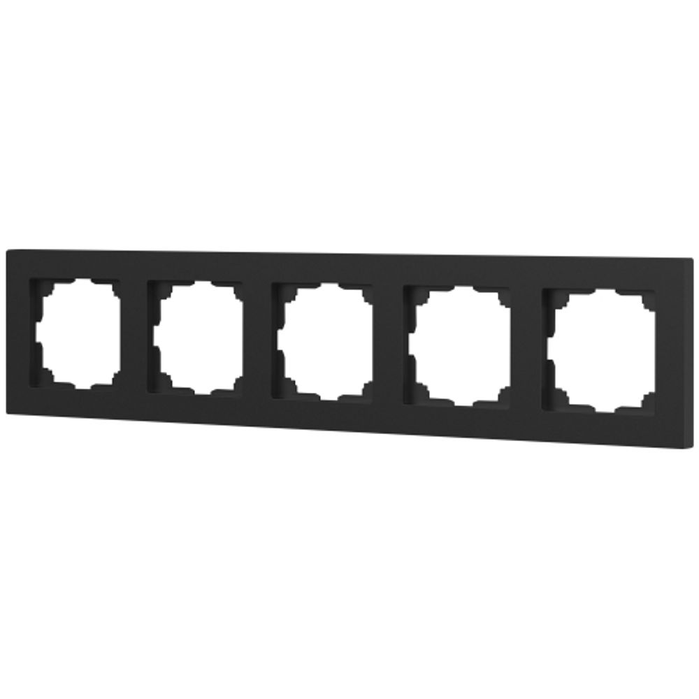 Рамка для розеток и выключателей Intro Accent 6-505-07 на 5 постов, СУ, графит | Intro