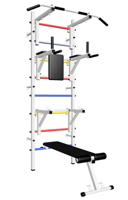 Шведская стенка Sv Sport усиленная 607 (Турник стандарт/Брусья/Стойка/Скамья)