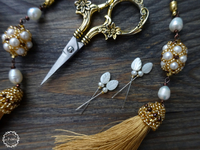 Игла-крошка ушком вниз "Перламутровый листок"