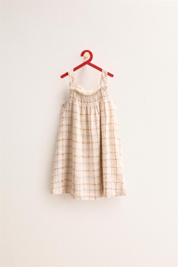 ZARA TIMELESS — ПЛАТЬЕ В КЛЕТКУ, ЭКРЮ