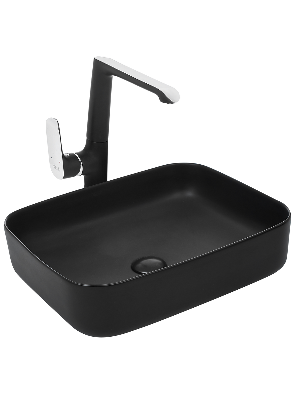Раковина накладная (матовая черная) WeltWasser WW  ELBACH 2195 MB 500х390х140