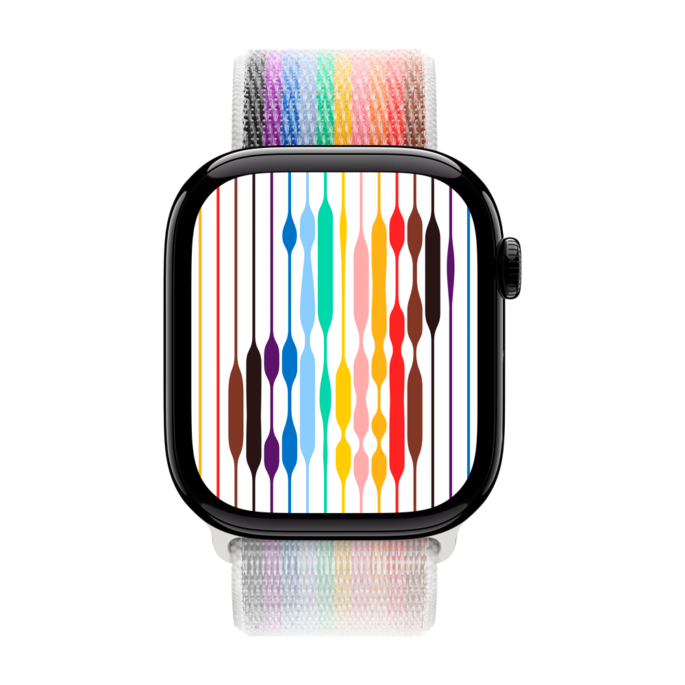 Умные часы Apple Watch Series 11 GPS, 46mm, Jet Black Aluminium Case with Pride Edition Sport Loop