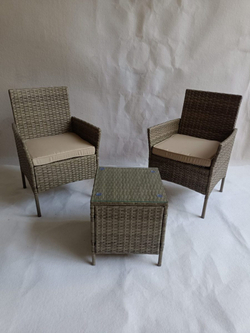 Комплект мебели из ротанга «VIRGINIYA BALCONY SET» Greige