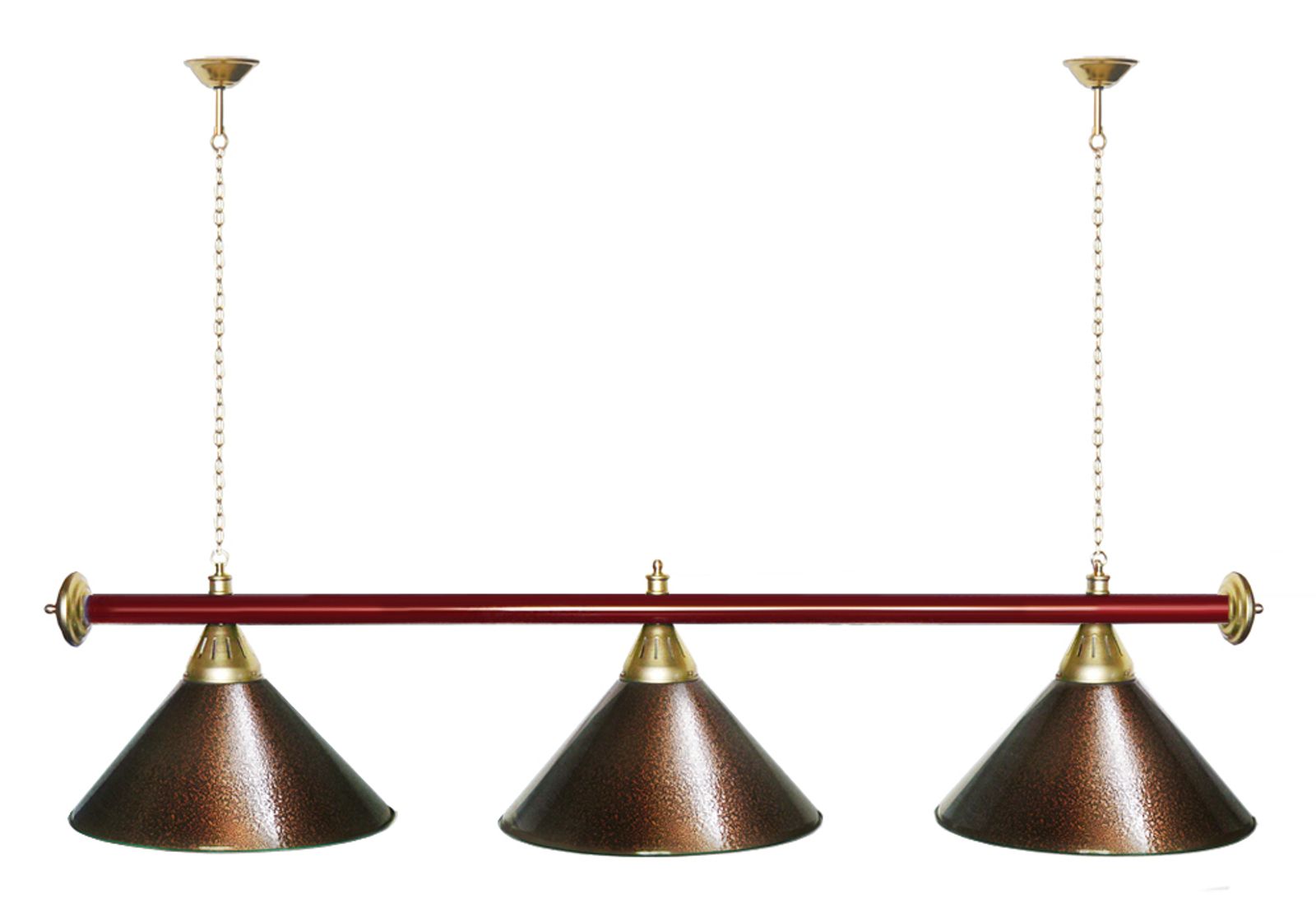 Лампа STARTBILLIARDS 3 пл. (плафоны зеленые,штанга золотая,фурнитура золото) фото №87