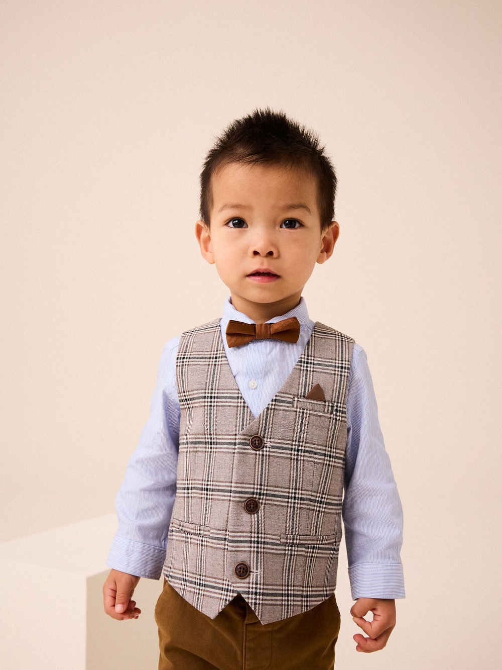 Комплект из четырех предметов для мальчика Next 633-724, Коричневый, Голубой