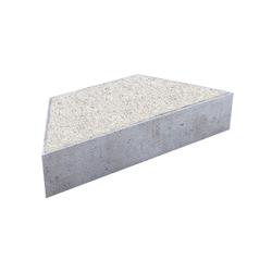 Тротуарная плитка ТРАПЕЦИЯ - Гранит Белый