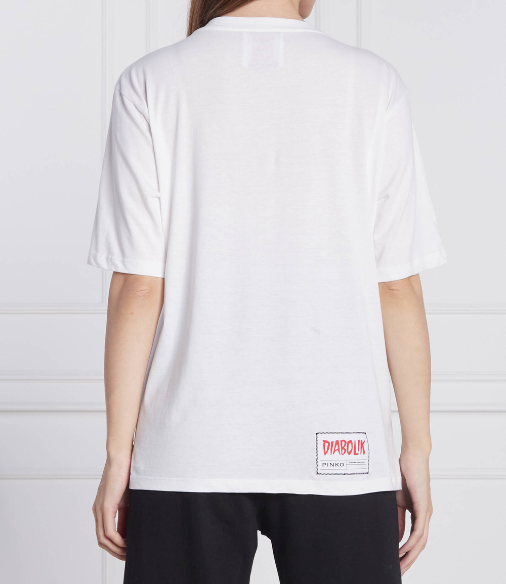 футболка pinko x diabolik federica Pinko - белый(1L109A Y5SN)