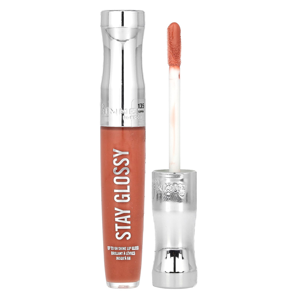 Rimmel London, Stay Glossy, блеск для губ, 135 гл., 5,5 мл (0,18 жидк. унц.)