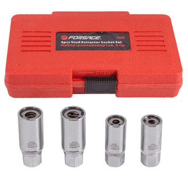 Набор шпильковертов 4пр.(6,8,10,12мм),в кейсе Forsage F-5042