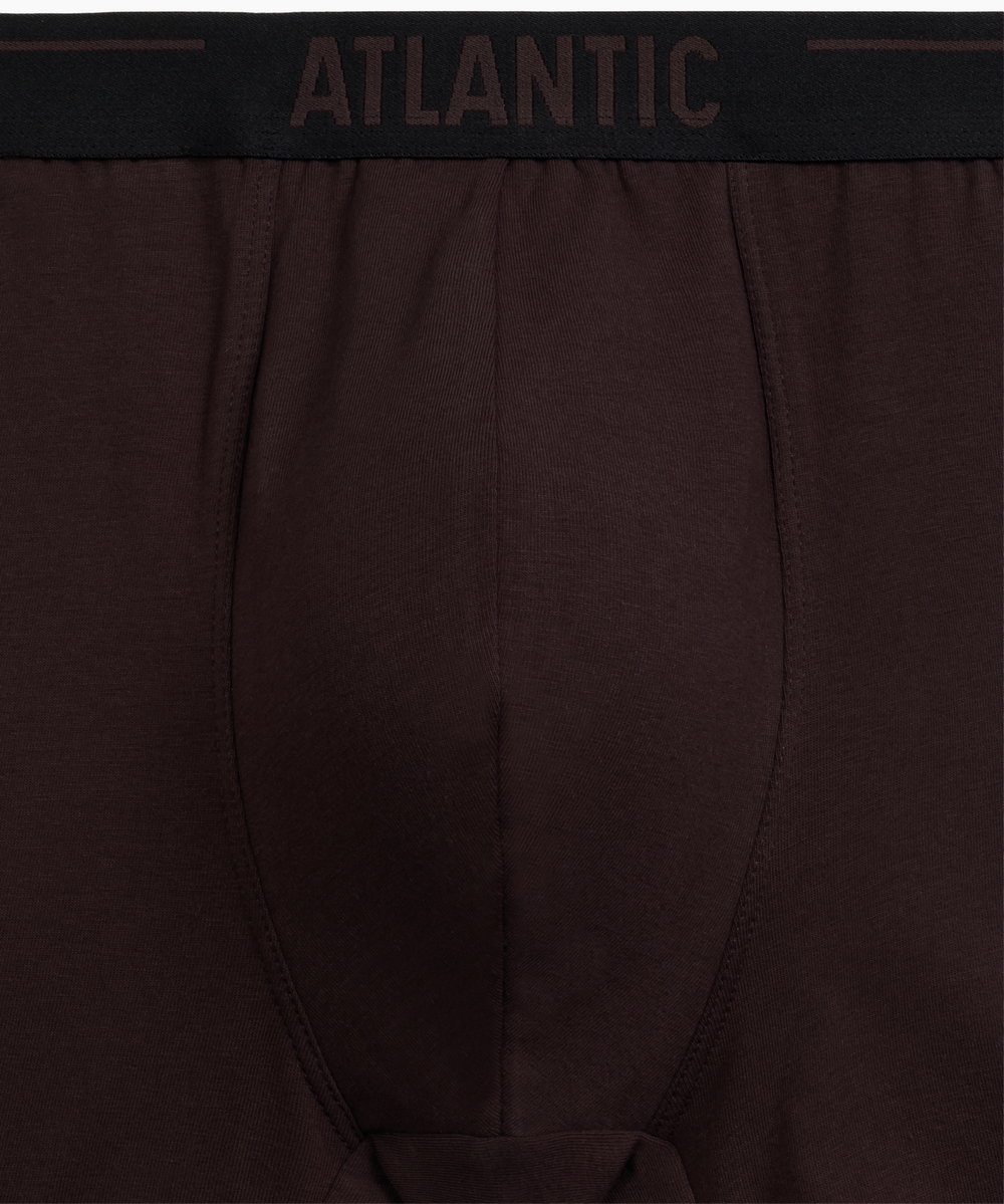 Мужские трусы шорты Atlantic, набор из 5 шт., хлопок, коричневые + графитовые + чёрные + фиолетово-серые + каберне, 5SMH-004