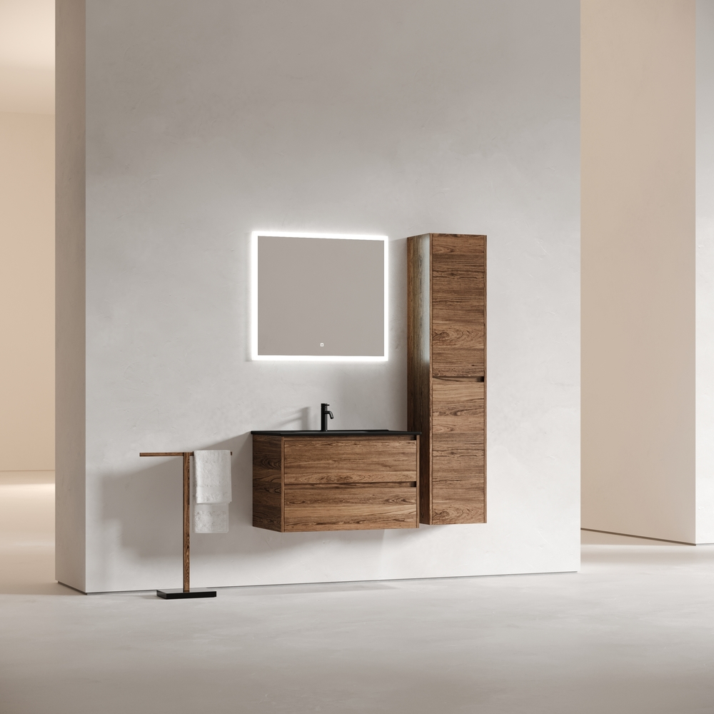 Тумба подвесная под раковину Sancos Libra, дуб чарльстон 790х450х500 мм