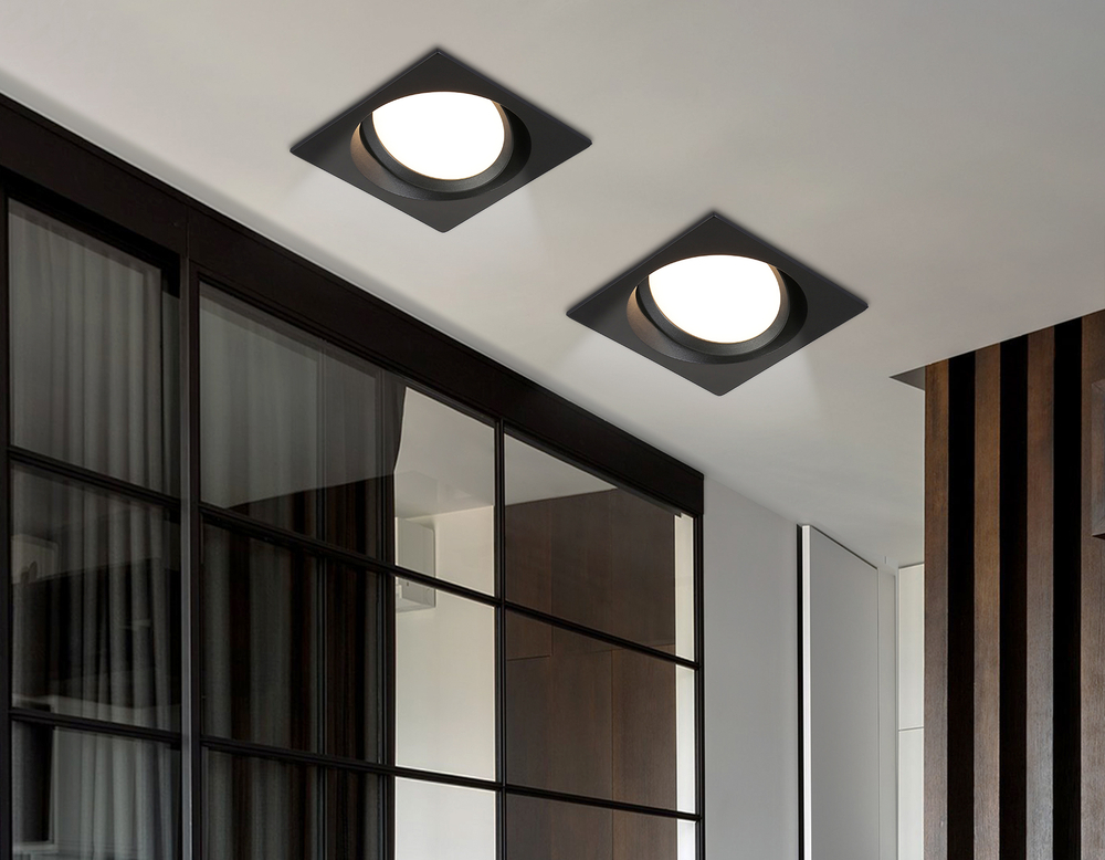 TN52233 BK черный IP20 GX53 110*110*44