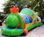 Коммерческий надувной батут "Тоннель зебра"