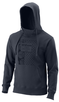 Мужская теннисная кофта Wilson Equip Eco Cotton PO Hoody Slimfit - india ink
