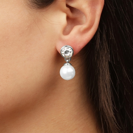 Серьги Dyrberg Kern NETTE SS CRYSTAL/WHITE PEARL 440025