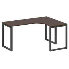 Metal System Стол криволинейный правый на О-образном м/к БО.СА-4 (R) Венге Цаво/Металл Антрацит 1600