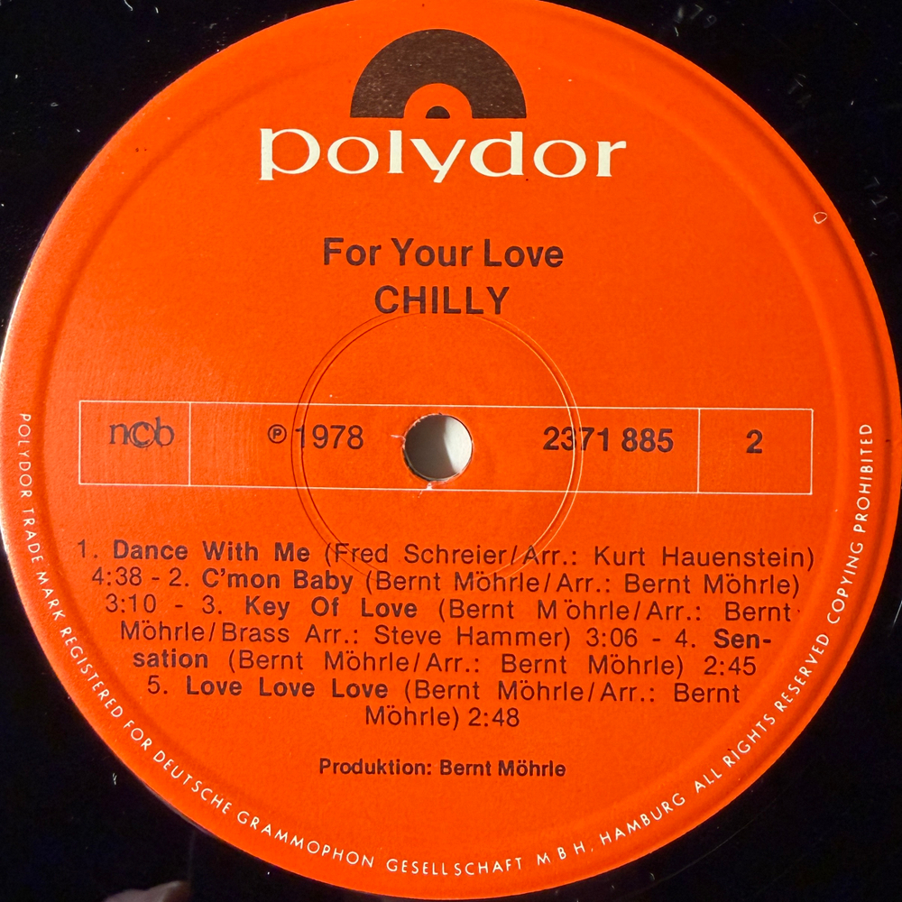 Chilly ‎– For Your Love (Скандинавия 1978г.)
