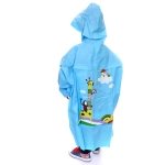 Дождевик-плащ детский «Веселые приключения-Жирафик» с капюшоном,регулир.манжет, цвет голубой, размер M(73*50см) ДоброСад