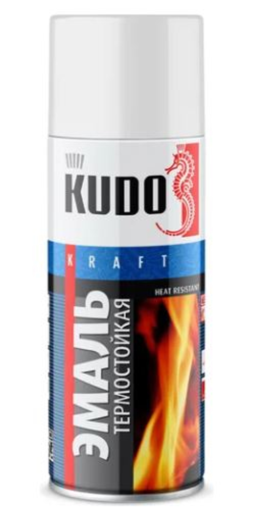 Эмаль термостойкая KUDO белая 0.52 л KU-5003