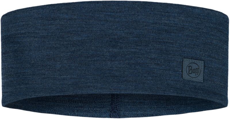 Шерстяная повязка на голову Buff Merino Wide Headband Solid Night Blue Фото 2