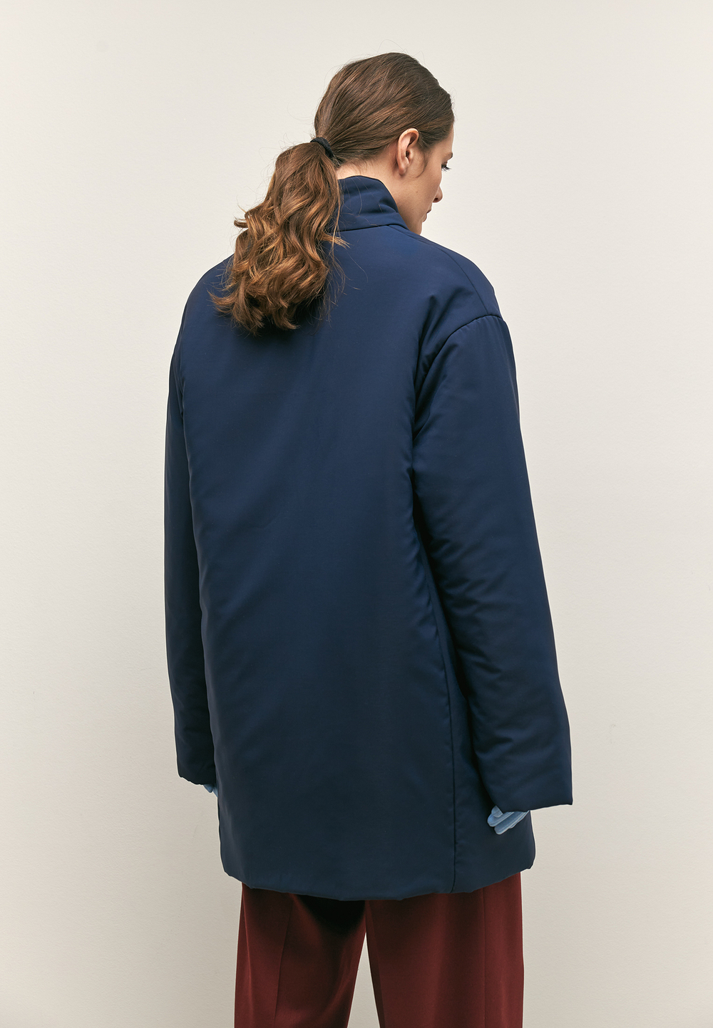 Куртка с шалевым воротником укороченная