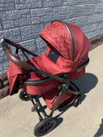 Коляска-трансформер 2в1 V9 Бордовый текстиль
