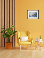 Картина авторская акварельная в паспарту 30х40 см на стену для интерьера "Отражение на Яузе"