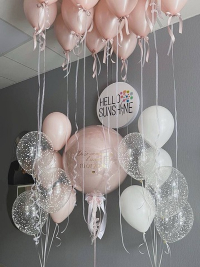 Набор шаров Пудровый нежный