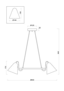 Люстра подвесная 5*E14 FR8001PL-05WG белый/золото Falke Market Freya