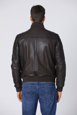 Куртка кожа муж. AERONAUTICA 5034 коричневый LEADER