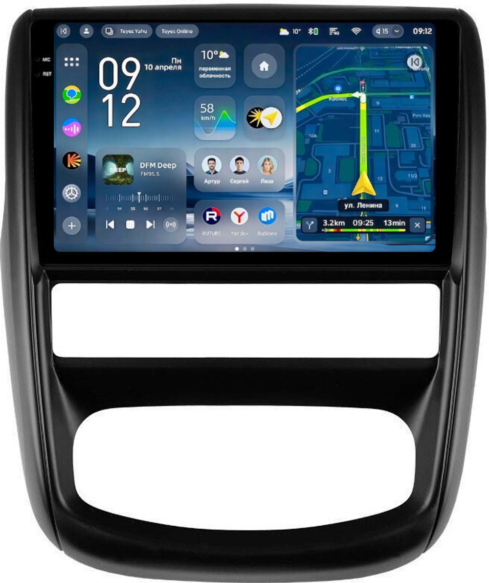 Магнитола для Renault Duster 1 2010-2015, Nissan Terrano 2014+ - Teyes CC4-PRO монитор 9.5" 2K QLED на Android 13, Snapdragon 778G, AI, CarPlay, DSP, 4G SIM-слот