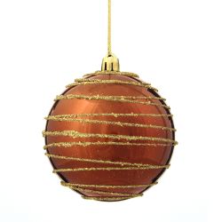 GAEM Набор из 12шт, Украшение новогоднее Шар "Спираль золотистая", D8 см, L35 W28 H21 см