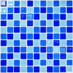 Мозаика стеклянная Blue wave-2/Голубая волна-2 (25х25) 300х300х4 мм (шт)