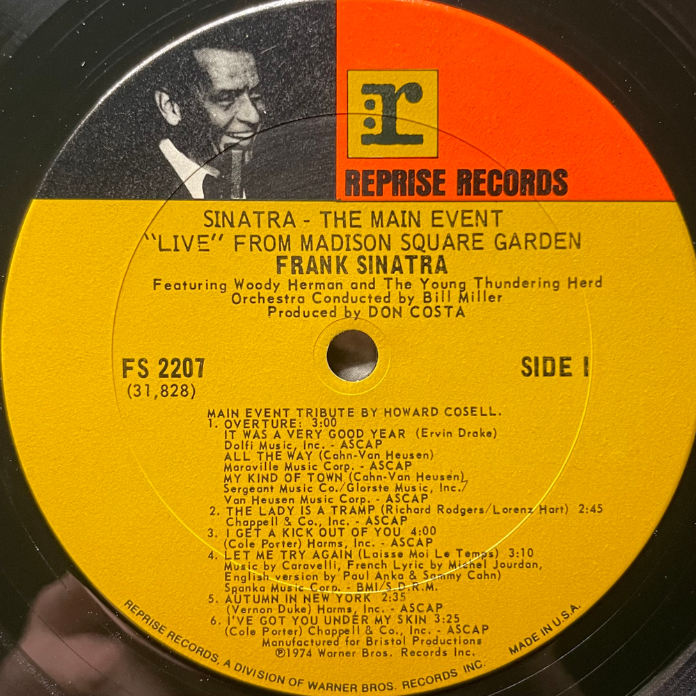 Sinatra ‎– The Main Event - Live (США 1974г.)