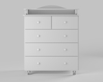 Пеленальный комод Incanto Nuvola Lux 800/5 (откидной столик) цвет белый