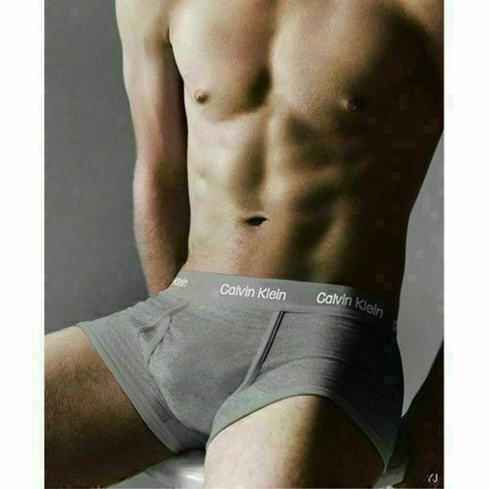 Мужские трусы боксеры серые с серой резинкой Calvin Klein 365 Grey Boxer